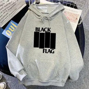 Beyaz Unisex Siyah bayrak bant baskı giyim Punk Rock tarzı sokak nedensel rahat ka