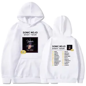 Beyaz Unisex Sonic-mojo Tour Rock Band Foghat Hip Hop Streetwear Winter Long Sleeve Ho