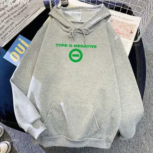 Beyaz Unisex Streetwear Hip Hop zihinsel bant tipi O negatif grafik Hombre deras Hombre Harajuku k