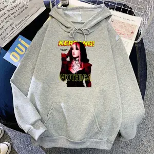 Beyaz Unisex Streetwear MOTHICA öpücük ölüm Hip Hop rahat Heavy deras ağır zihi