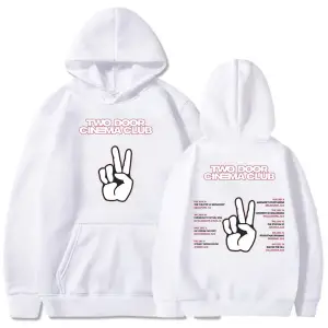 Beyaz Unisex Streetwear Two Door Cinema Club Long Sleeve Men Women Winter Sweatshirts Sudad