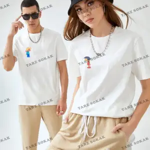Beyaz Unisex  T-Shirt 1 Adet