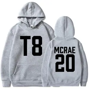 Beyaz Unisex T8 tamam ben tamam Tate McRae 20 şarkıcı grafik baskı kapşonluse