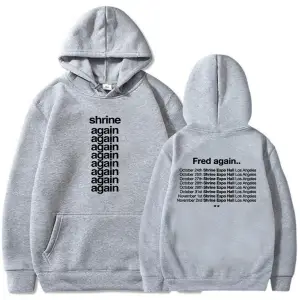 Beyaz Unisex Tapınak Fred tekrar on gün kapşonlu grafik giysi ağır zihinsel m