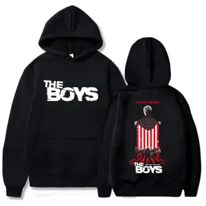 Beyaz Unisex The-boys Homelander Sudaderas Con Capucha film grafik baskı Str