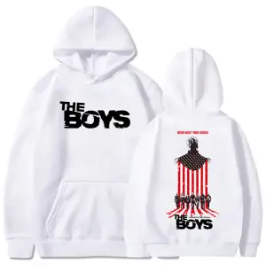 Beyaz Unisex The-boys Homelander Sudaderas Con Capucha film grafik baskı Str