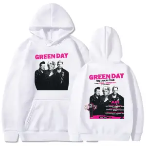 Beyaz Unisex The Saviors Tour 2025 Green Day Rock Band Graphic Sweatshirts Sudaderas Long S