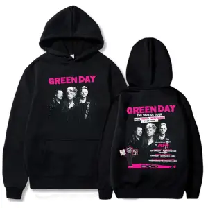 Beyaz Unisex The Saviors Tour 2025 Green Day Rock Band Graphic Sweatshirts Sudaderas Long S