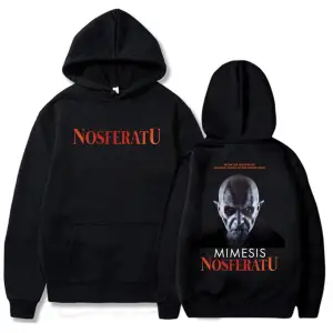 Beyaz Unisex The Vampire Printing Horror Movie Nosferatu Graphic Sweatshirts Long Sleeve MenWomen