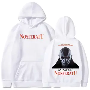 Beyaz Unisex The Vampire Printing Horror Movie Nosferatu Graphic Sweatshirts Long Sleeve MenWomen