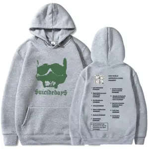 Beyaz Unisex treetweed Grafik Giyim YENI DÜNYA DEPRESSI Albümü Kapüşonlularüz