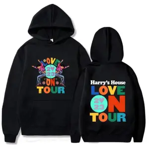 Beyaz Unisex Tur üzerinde Harrys evi aşk Hoody Streetwear baskıi özgünlük estetik