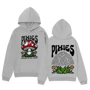 Beyaz Unisex Vintage rahat Hoodie pihoodie zihin Shroom yönlü giyim Y2K High Street