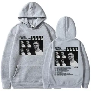 Beyaz Unisexi Justin Timberlake Turu 2025, Moletom Masculino kapüşonlu eşofm