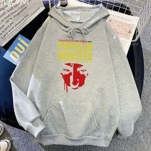 Beyaz Unisexi Sokak Stili Ters Düşen Popüler Monstour Kapüşonlular So