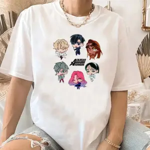 Beyaz Uzaylı Sahne Kawaii Karikatür Streetwear Y2k Harajuku Anime Japon Manga T