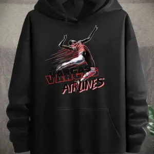 Beyaz Vargas Baskılı Oversize Kapuşonlu Unisex Sweatshirt Bsgvargas