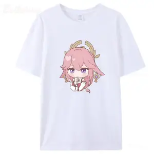 Beyaz Yae Miko Genshin Etki Sıcak Oyun Anime