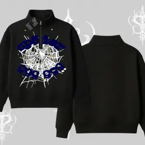 Beyaz Yarım Fermuarlı Sweatshirt Sp55der