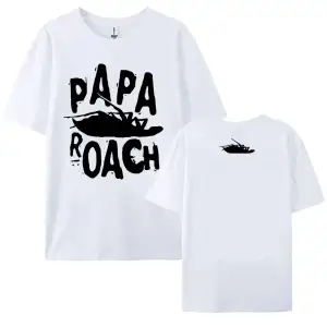 Beyaz yaz Tees PAPA ROACH ağır zihinsel bant leri grafik lar için