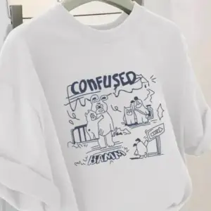 Beyaz Yaz Üstleri Kore Baskılı Nefes Yaz Üst Yepyeni