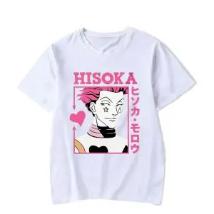 Beyaz Yeni Popüler Anime Hisoka Baskı Kişilik Y2k yazlık Grafik