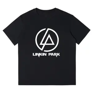 Beyaz Yeni Trend Linkin Park Band Desenli li Baskılı LOGO Sokak Nötr Stil