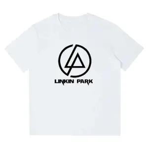 Beyaz Yeni Trend Linkin Park Band Desenli li Baskılı LOGO Sokak Nötr Stil