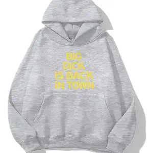 bıg dıck ıs back ın town ünisex sweatshirt gri