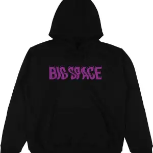 Big Space Siyah Oversize Unisex Kapüşonlu Sweatshirt Hoodie