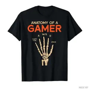 Bir Oyuncunun Anatomisi İskelet El Komik Erkek Çocuk T-shirt Erkekler Kadınlar Için % 100% Pa