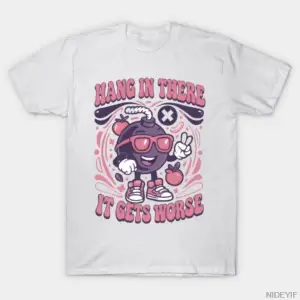 Biraz Sükunecek Serin Kaos Tişörtü Erkekler Kadınlar İçin %100 Pamuklu Tişörtler Kısa Kollu Ü