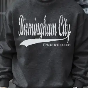 Birmingham City Mektup Baskılı Sonbahar Erkek Kazak Bisiklet Yaka Yumuşak Kazak Hip Hop Polar