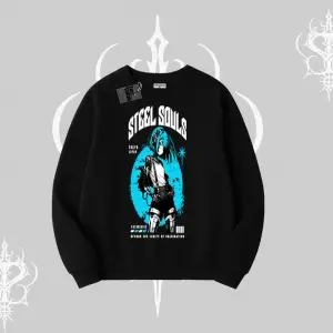 Biskilet Sweatshirt Anime Cyberpunk Kız Baskılı