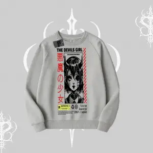 Biskilet Sweatshirt Anime Devils Girl Japanese Style Baskılı