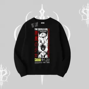 Biskilet Sweatshirt Anime Devils Girl Japanese Style Baskılı