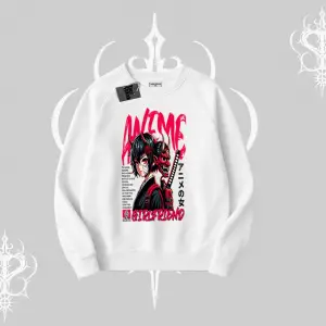 Biskilet Sweatshirt Anime Girlfriend Kırmızı