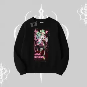 Biskilet Sweatshirt Anime Kawaii Japon Kız Desenli