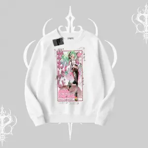 Biskilet Sweatshirt Anime Kawaii Japon Kız Desenli
