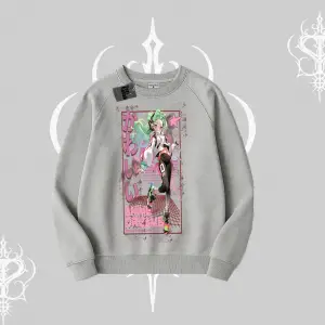 Biskilet Sweatshirt Anime Kawaii Japon Kız Desenli