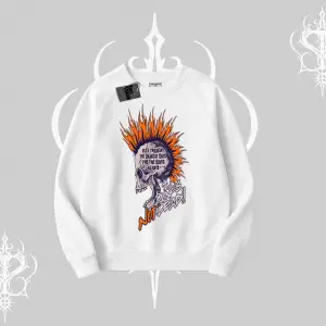Biskilet Sweatshirt Burning Skull Rebel Street Anthem