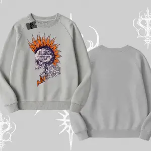 Biskilet Sweatshirt Burning Skull Rebel Street Anthem