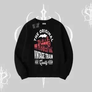 Biskilet Sweatshirt Classic Railroad Vintage Train Street Aesthetic
