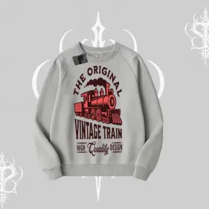 Biskilet Sweatshirt Classic Railroad Vintage Train Street Aesthetic