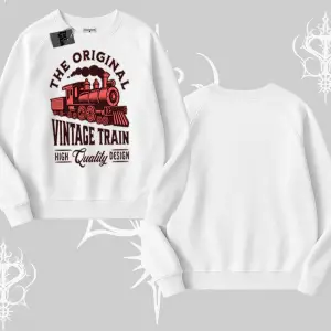 Biskilet Sweatshirt Classic Railroad Vintage Train Street Aesthetic