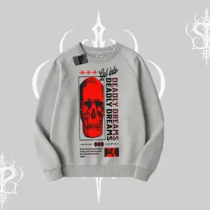 Biskilet Sweatshirt Deadly Dreams Skull Redcore Street Manifest