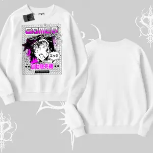 Biskilet Sweatshirt Games Schoolgirl Anime Baskılı
