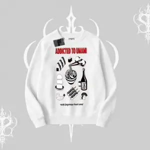 Biskilet Sweatshirt Japon Mutfağı Umami Temalı Baskılı