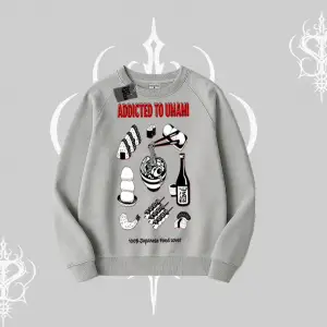 Biskilet Sweatshirt Japon Mutfağı Umami Temalı Baskılı