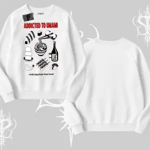 Biskilet Sweatshirt Japon Mutfağı Umami Temalı Baskılı